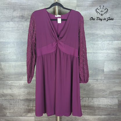 Maurices Long Lace Sleeve Mini Dress Size XXL