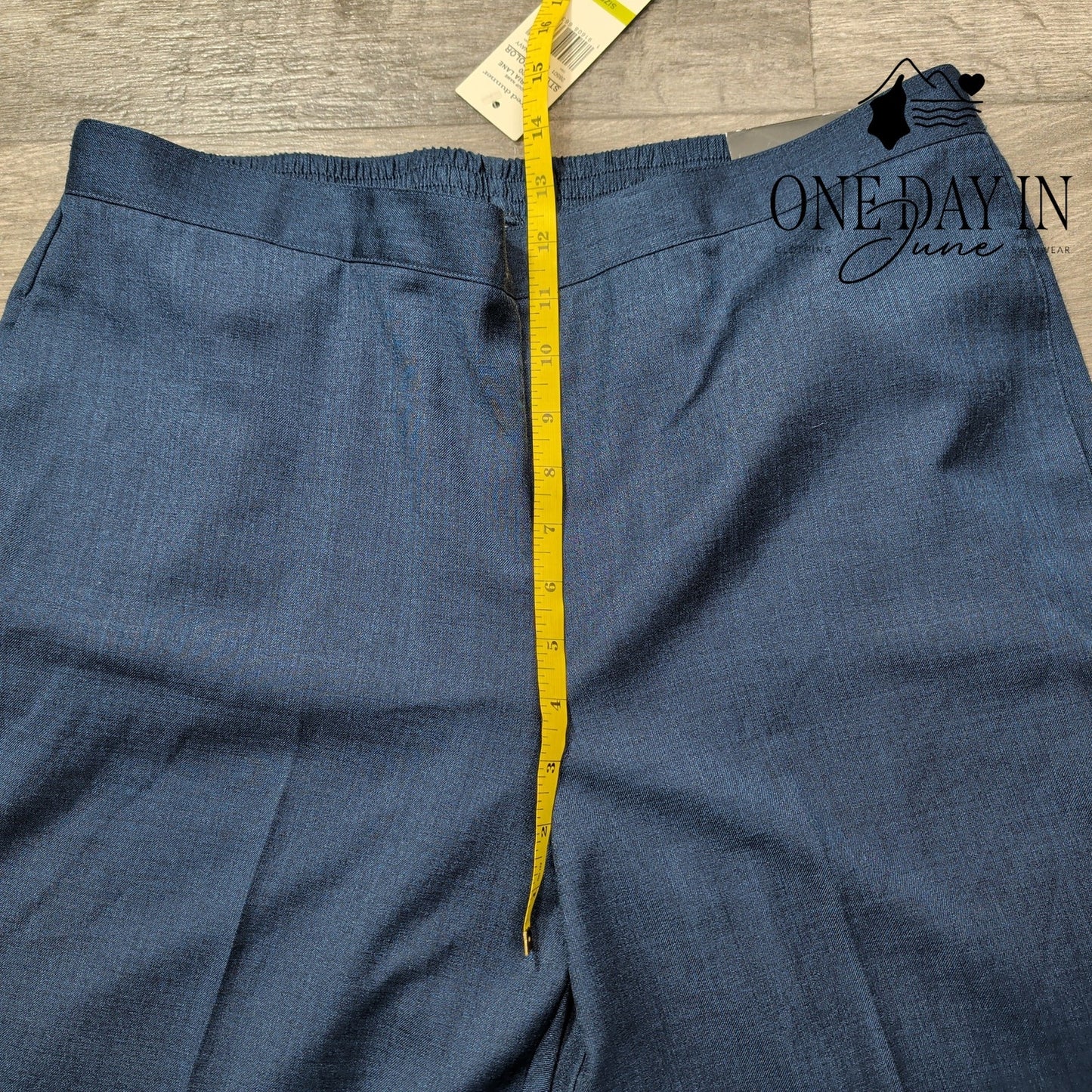 Alfred Dunner Classic Fit Pull On Pants Navy Straight Leg NWT Size 14