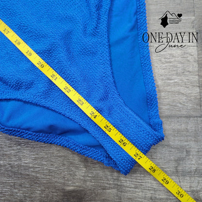 Shade & Shore Smocked One Piece Swimsuit Size S