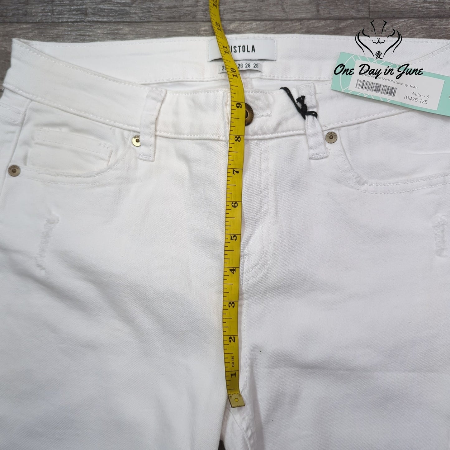 Pistola Jennifer Distressed Skinny Jeans Size 28 (6)