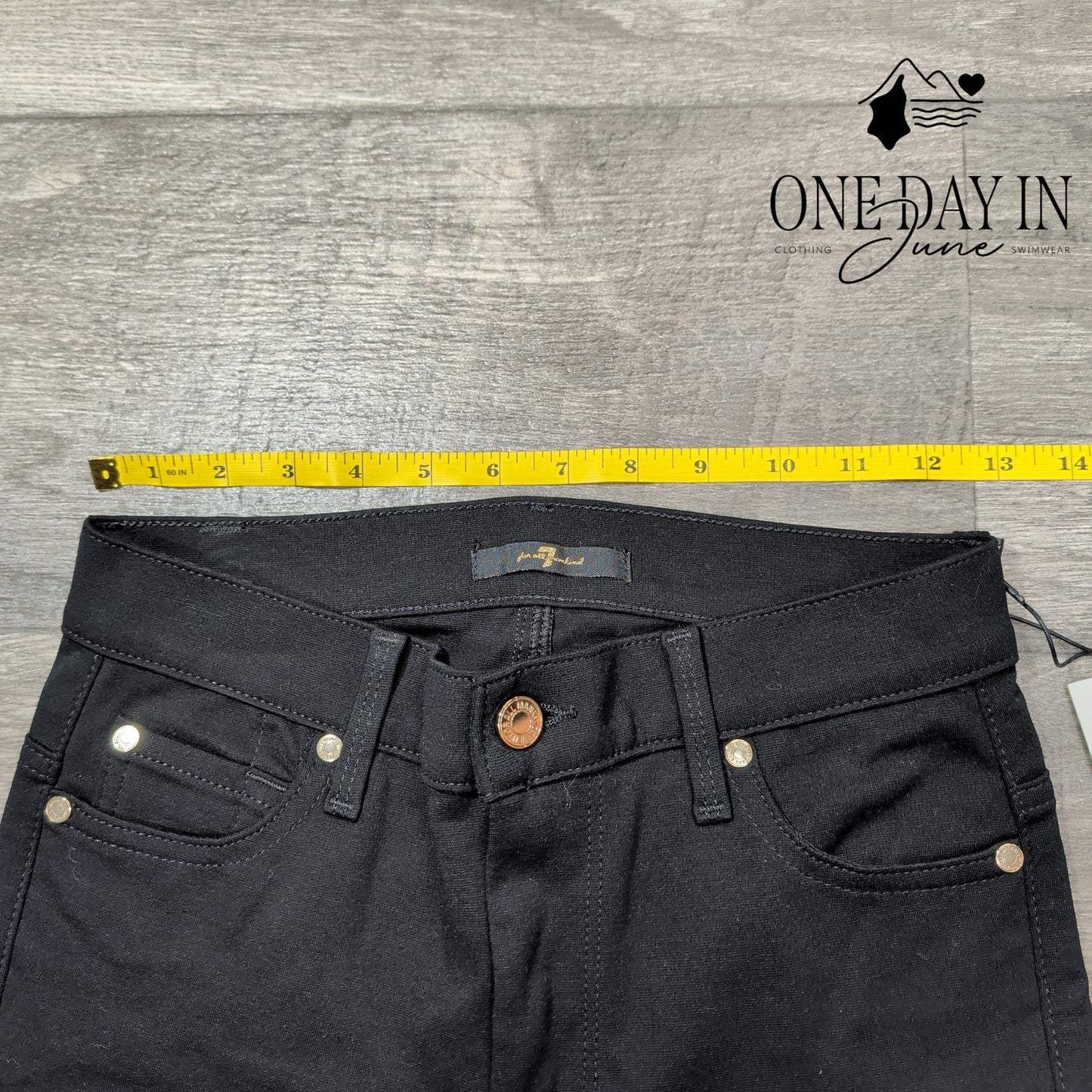 7 For All Mankind Jegging Jeans Black Skinny Stretch Denim NWT Size 2 (26)