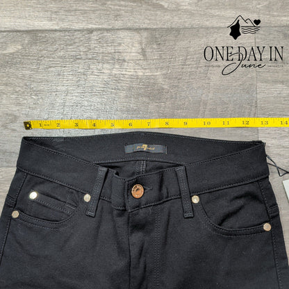 7 For All Mankind Jegging Jeans Black Skinny Stretch Denim NWT Size 2 (26)