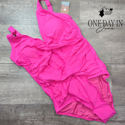 Smismivo Twist Front One Piece Swimsuit Size L