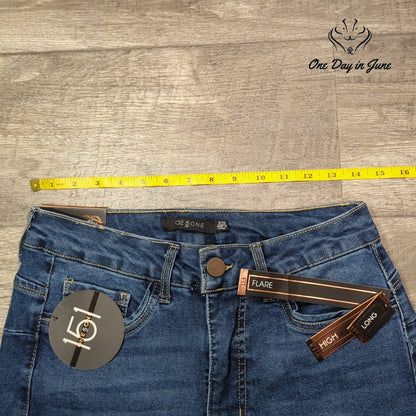One5One Long High Rise Flare Jeans Size 8