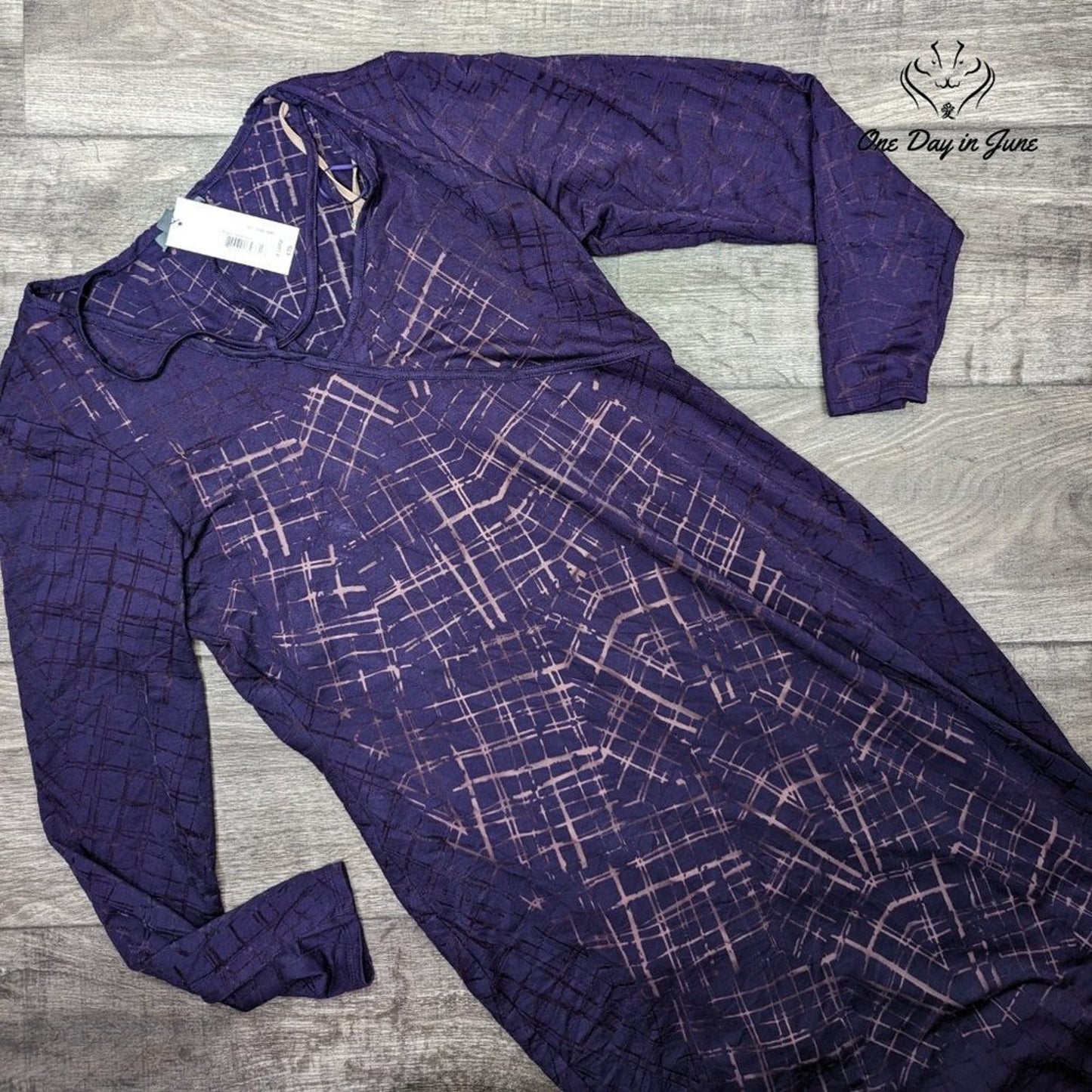 Bold Elements Long Sleeve Sheer Layered Bodycon Dress Size XL