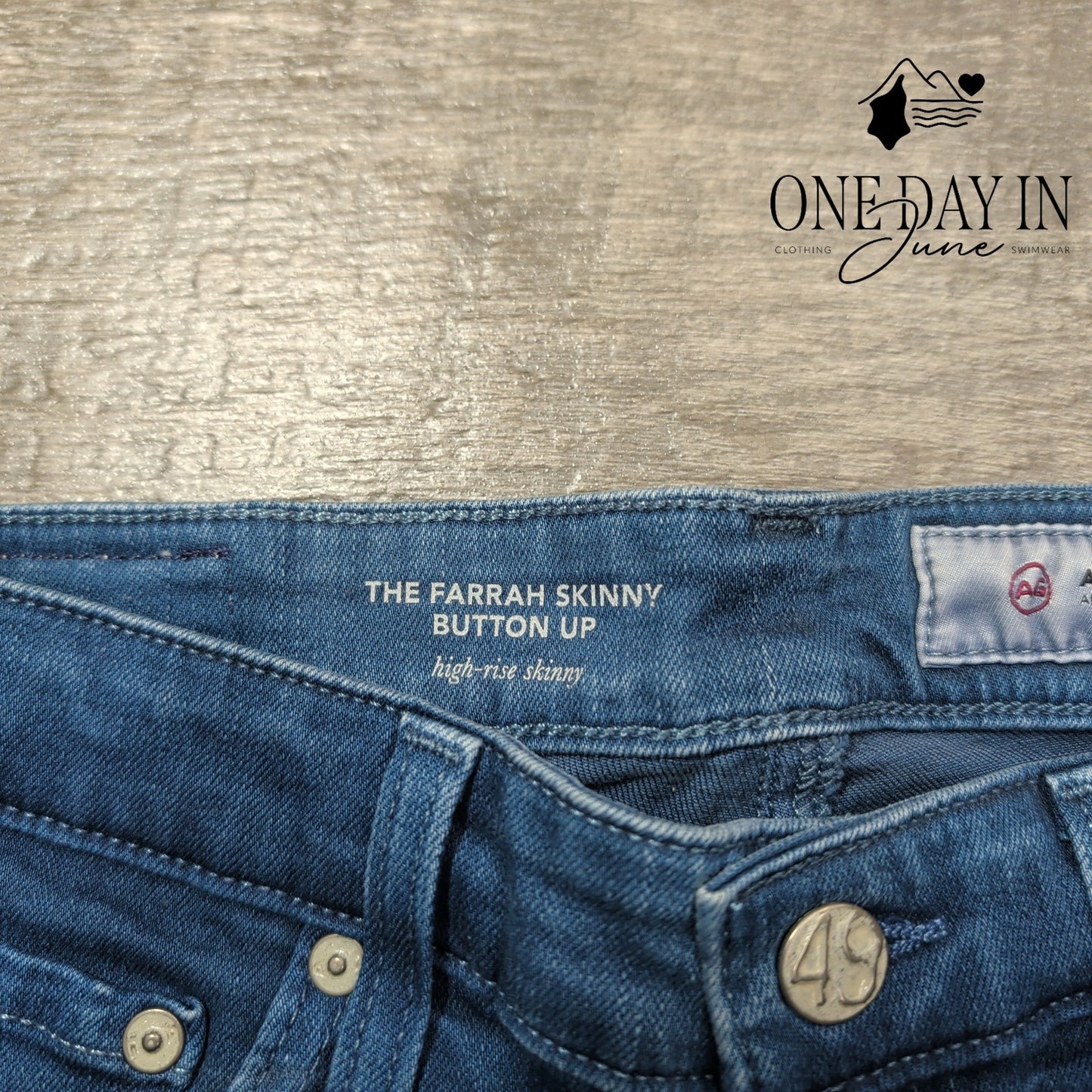 AG Adriano Goldschmied Farrah Skinny HighRise Blue Stretch Jeans NWT Size 4 (27)