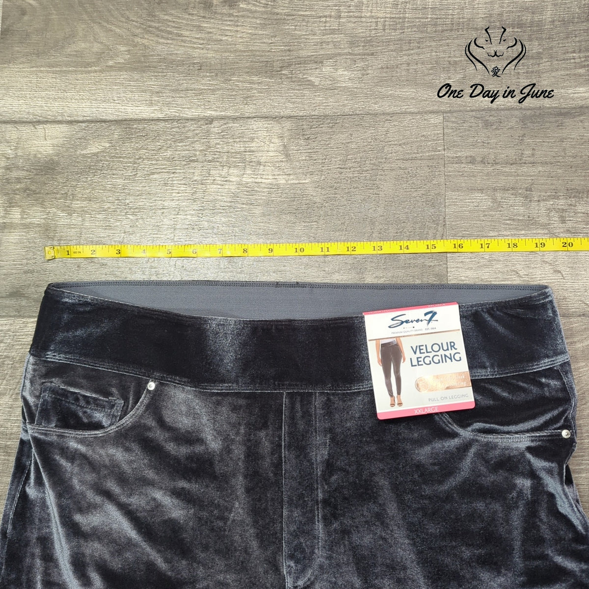 Seven7 Velour Leggings Charcoal Gray Pull On Stretch Pants NWT Size XXL
