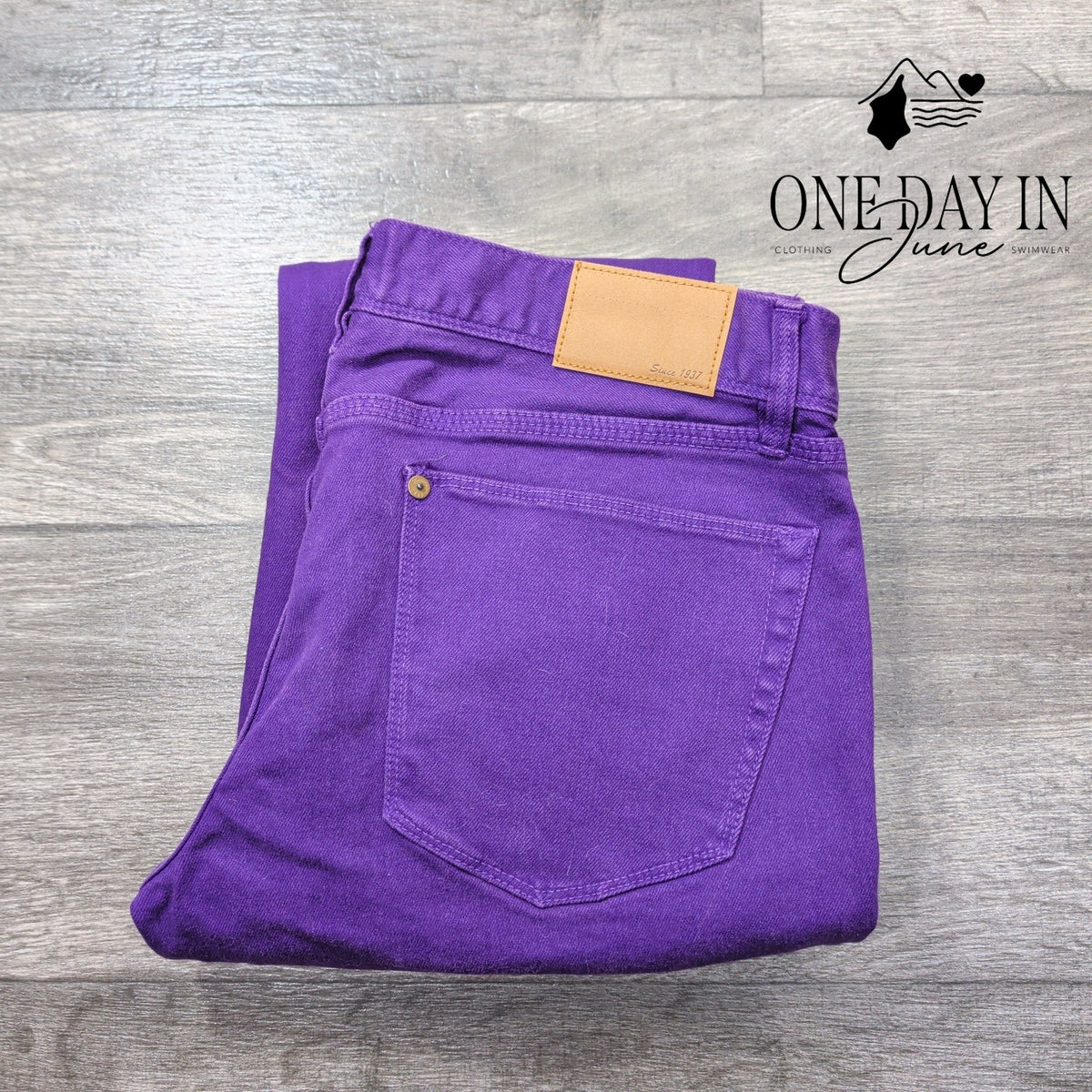 Madewell Skinny Ankle Zip Jeans Purple Stretch Denim NWT Size 10