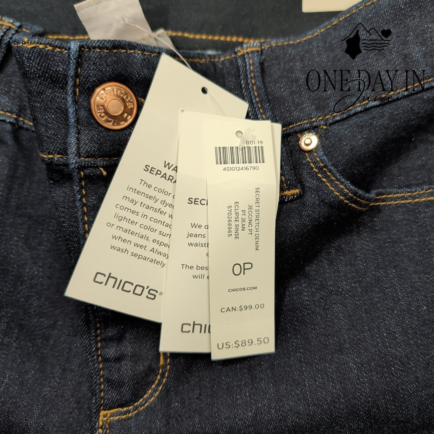 Chico's Secret Stretch Jegging Jeans Size Chico's 0P (4P)