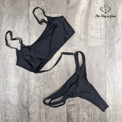 Xxtaxn Crop Top Cutout Bikini Swimsuit Size XL