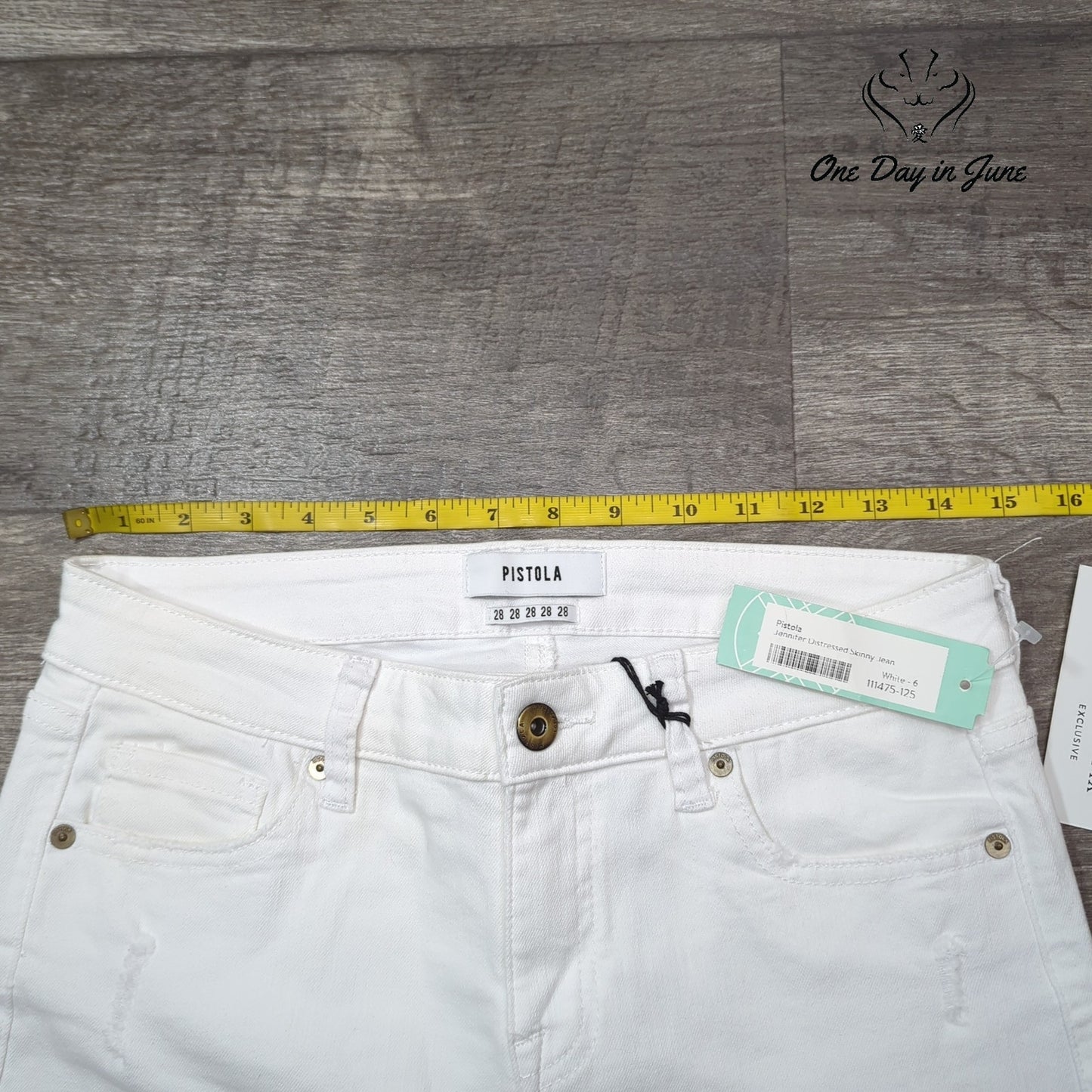 Pistola Jennifer Distressed Skinny Jeans Size 28 (6)