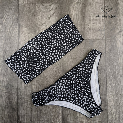 Amzbrly Dalmation Print Bikini Swimsuit Size S