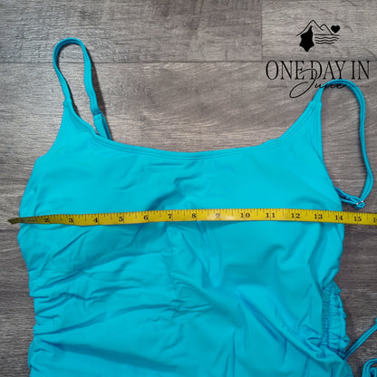 Pink Queen Ruched Side One Piece Swimsuit Size XL