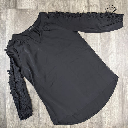 Blooming Jelly Long Sleeve Embroidered Top Size S