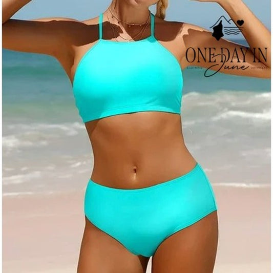 Charmo High Neck Bikini Swimsuit Size L