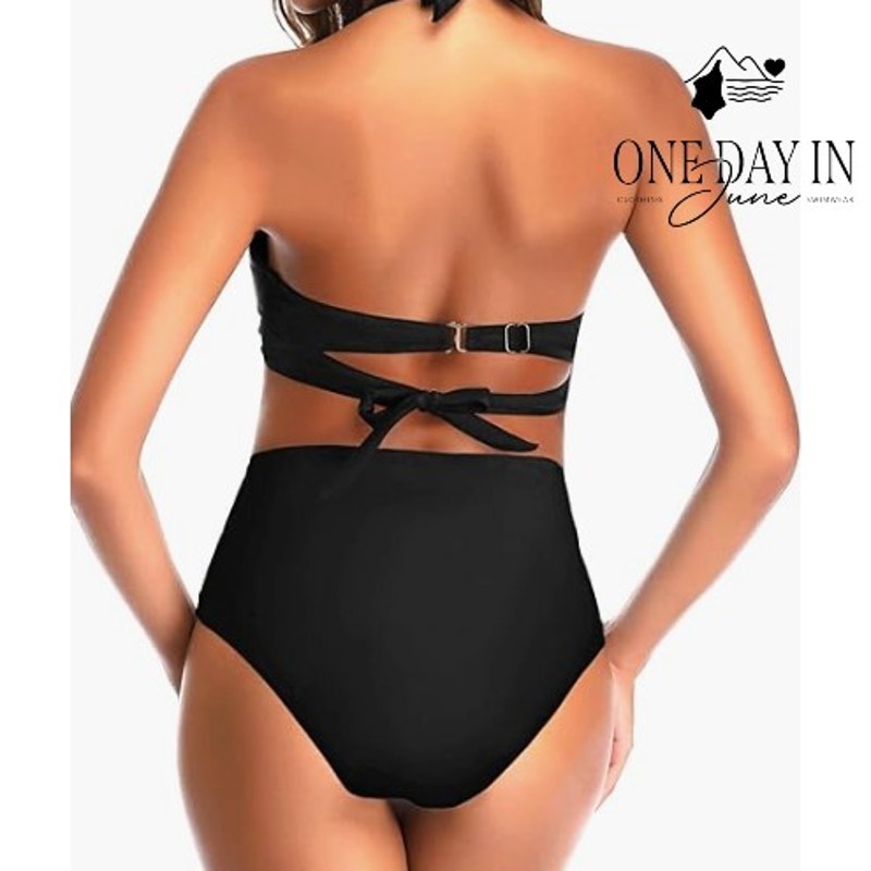 Tempt Me Molded Cup High Waist Bikini Swimsuit Size M