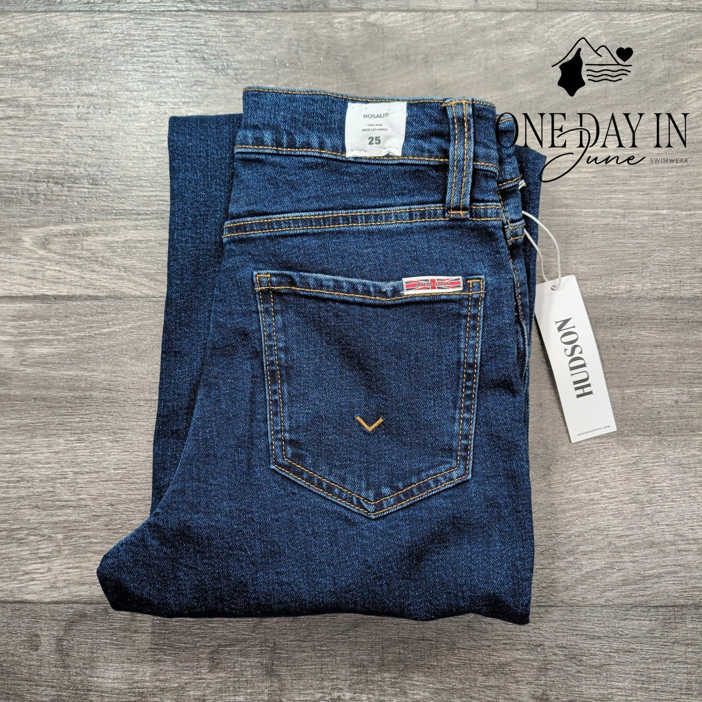 Hudson Rosalie High Rise Wide Leg Ankle Jeans Size 0 (25)