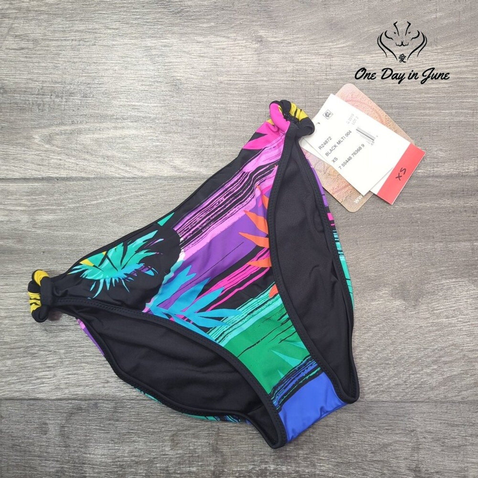 Coco Rave Tropical Print Ring Bikini Bottom Size XS – One Day In June
