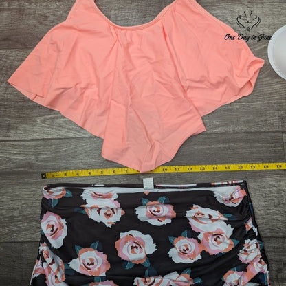 Adisputent High Waist Flounce Bikini Swimsuit Size 2XL