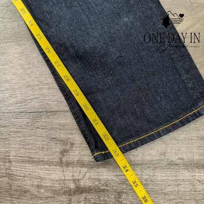 7 For All Mankind The Straight Jeans Dark Blue Tapered Straight NWT Size 30X33