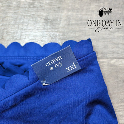 Crown & Ivy Scallop Edged Capri Leggings Size XXL