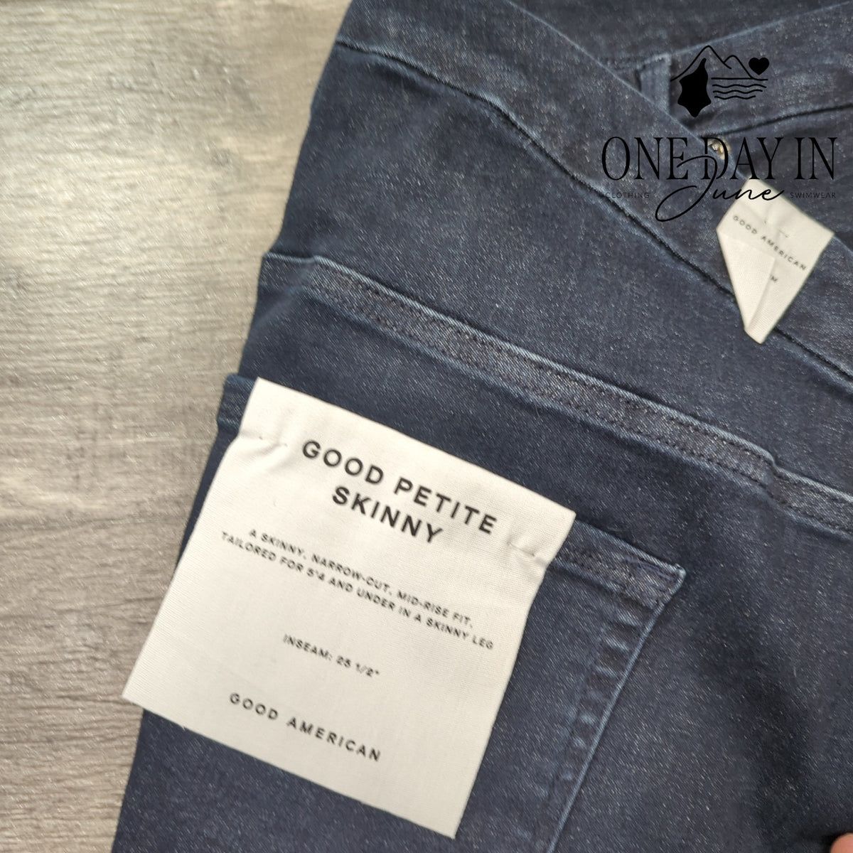 Good American Good Petite Skinny Ankle Jeans Dark Wash NWT $155 Size 28P