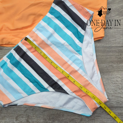 CharmLeaks High Waist Crop Bikini Swimsuit Size XL