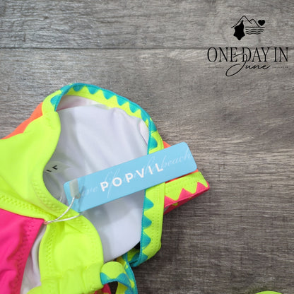Popvil Colorblock One Piece Swimsuit Size M