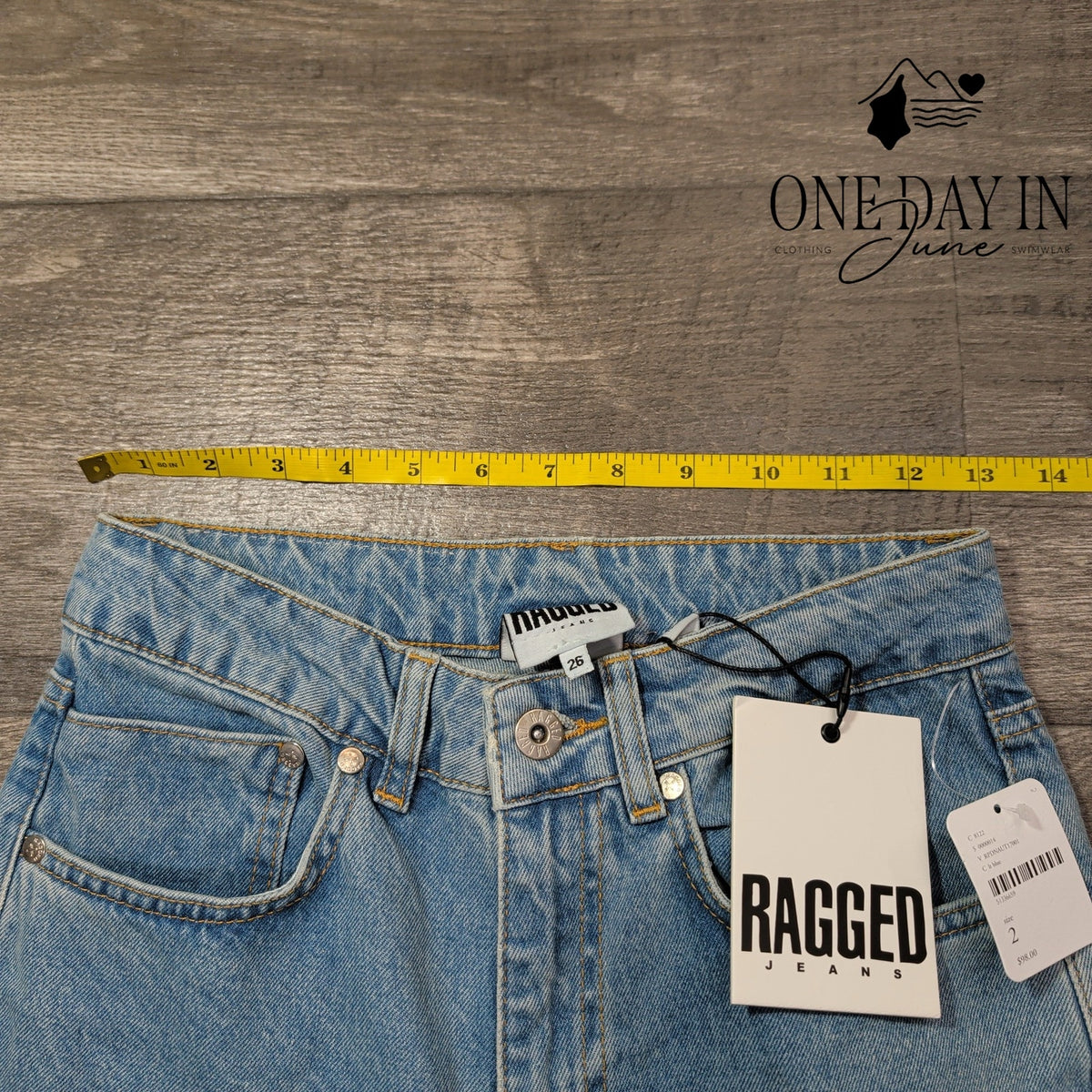 Ragged Jeans High Rise Straight Leg Jeans Light Wash NWT Size 2