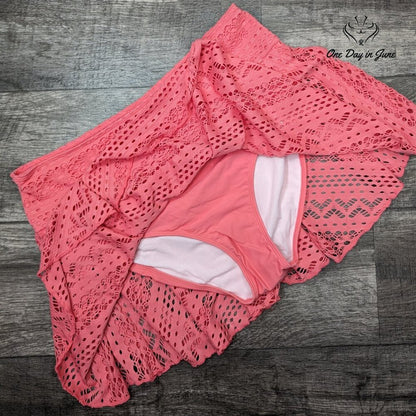 Lopie Crochet Skirted Bikini Bottom Size XXL