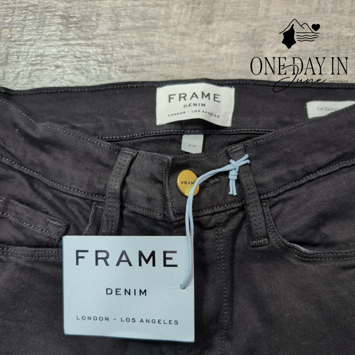 Frame Denim Le Skinny Black Stretch Skinny Jeans NWT Size 00 (24)
