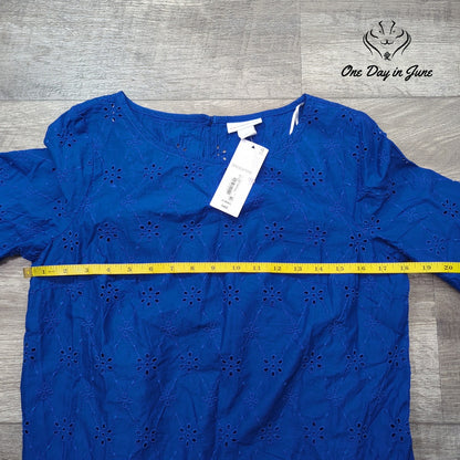 Liz Claiborne Long Sleeve Embroidered Top Size XS