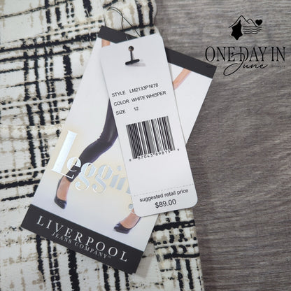 Liverpool White Whisper Leggings Size 12