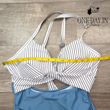 Eomenie Cross Front Cut Out One Piece Swimsuit Size L