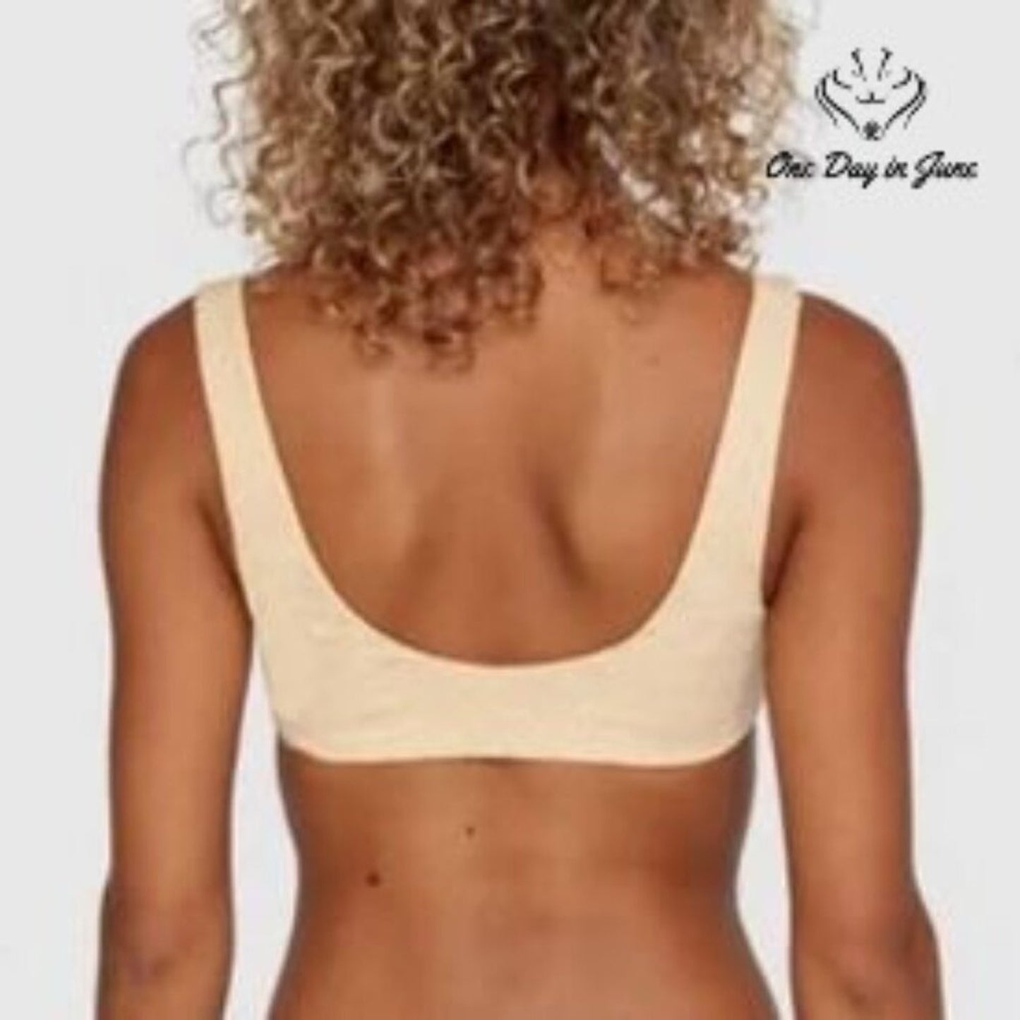 RVCA Run Wild Scoop Neck Bikini Top Size M