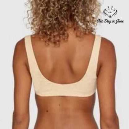 RVCA Run Wild Scoop Neck Bikini Top Size M