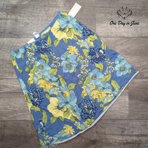Old Navy Floral Pull On Skirt Juniors Blue Yellow A Line Boho Y2K NWT Size 1