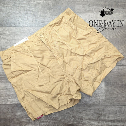 Social Standard by Sanctuary Fortune Tencel Shorts Tan NWT Size XL