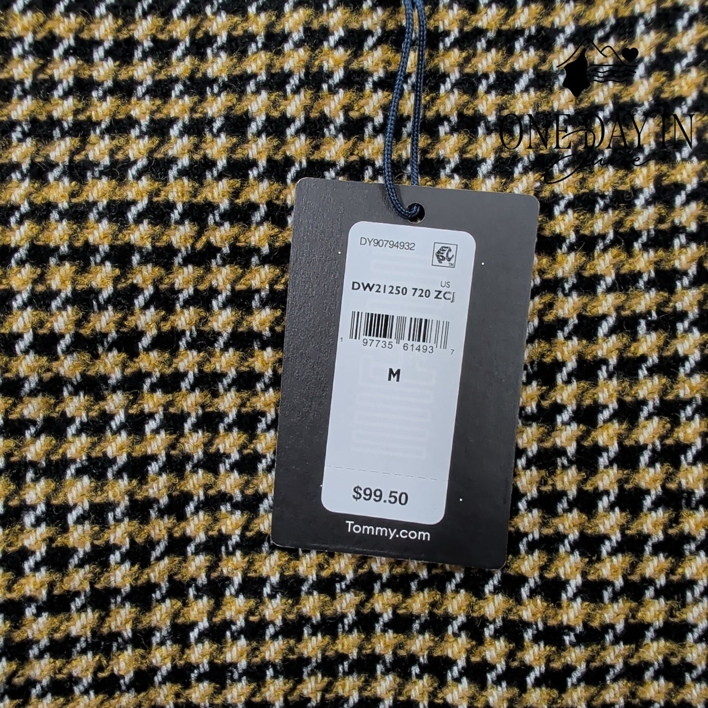 Tommy Hilfiger Houndstooth Wool Skirt Size M