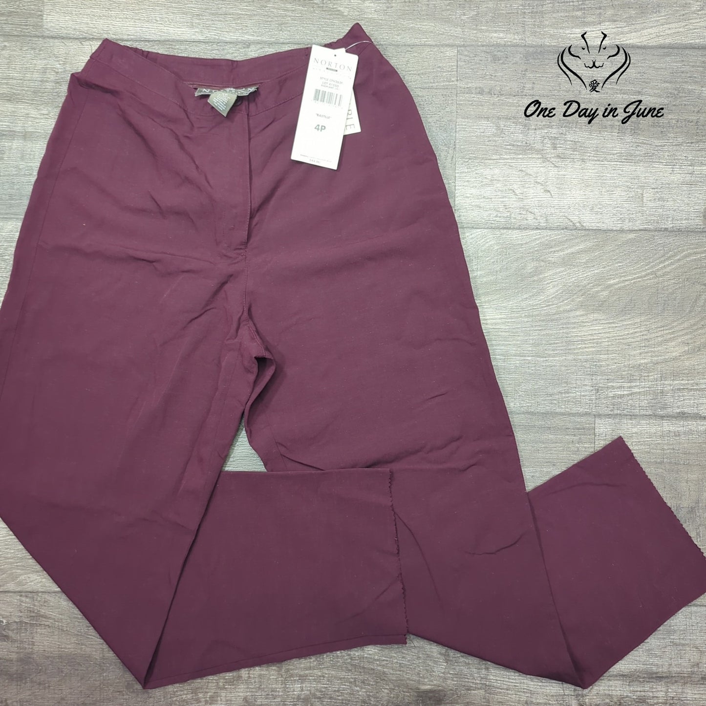 Norton McNaughton Petites Bastille Straight Leg Pants Size 4P