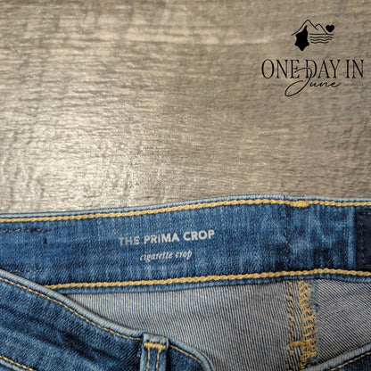AG Adriano Goldschmied The Prima Crop Cigarette Jeans Blue NWT Size 4 (27)