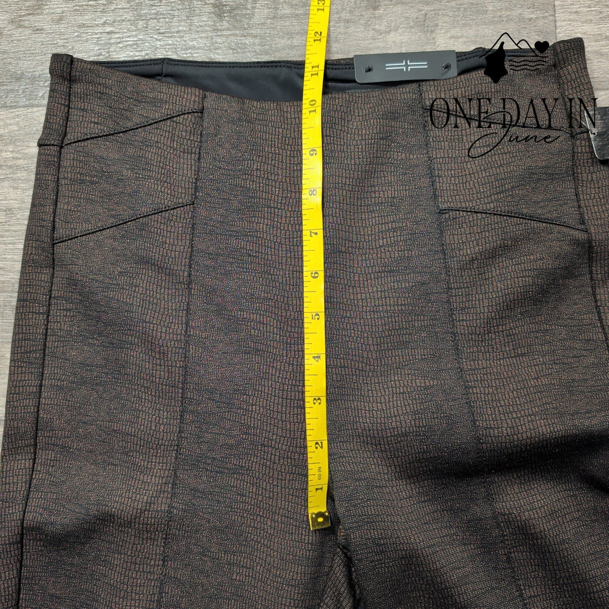 Liverpool Reese Seamed Legging Pants Copper Black Plaid NWT Size 4
