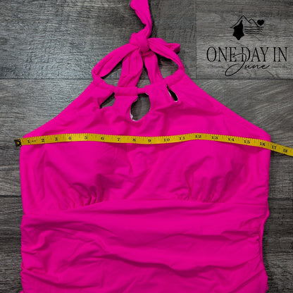 Aimage High Neck Halter One Piece Swimsuit Size XL