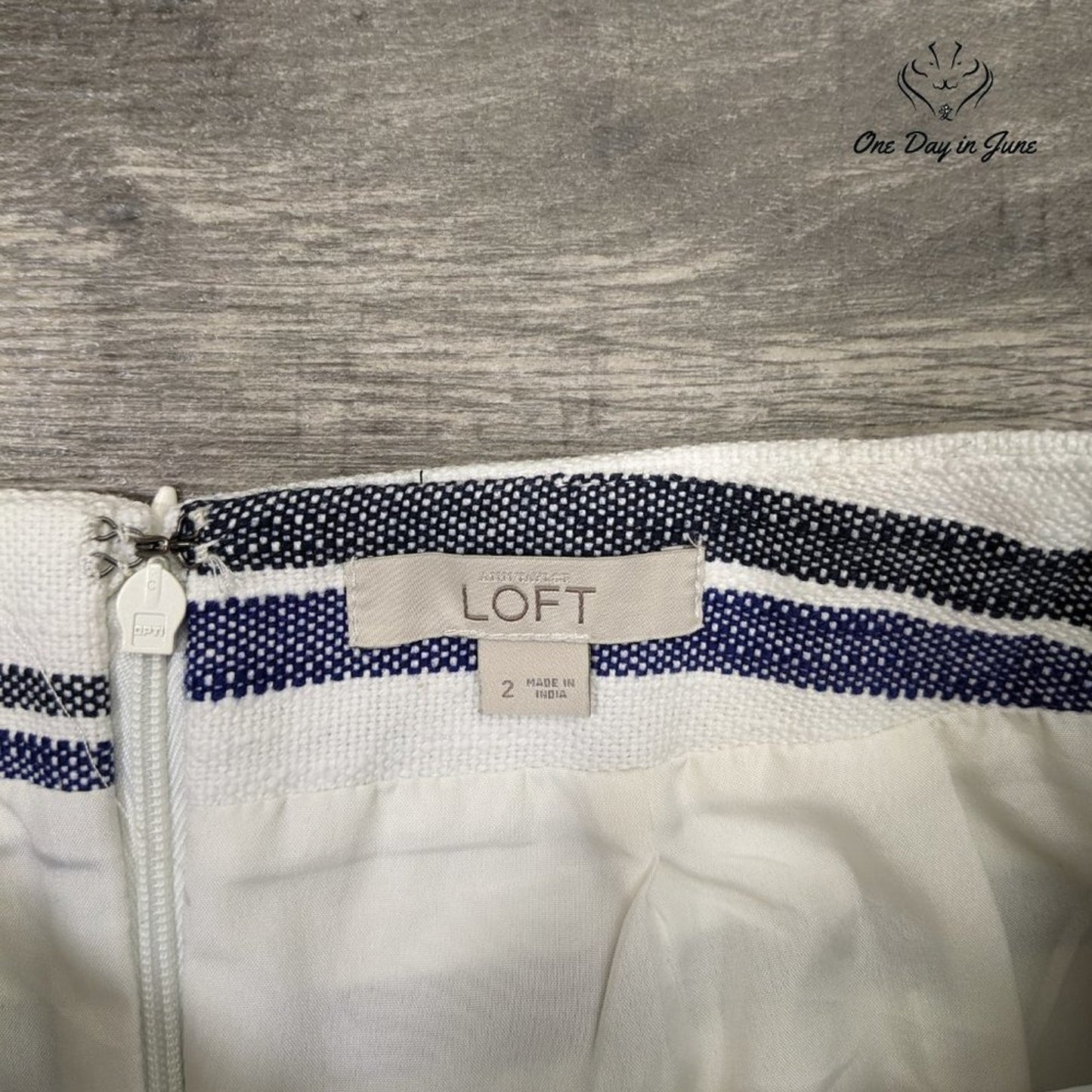 Loft Striped Mini Skirt Size 2