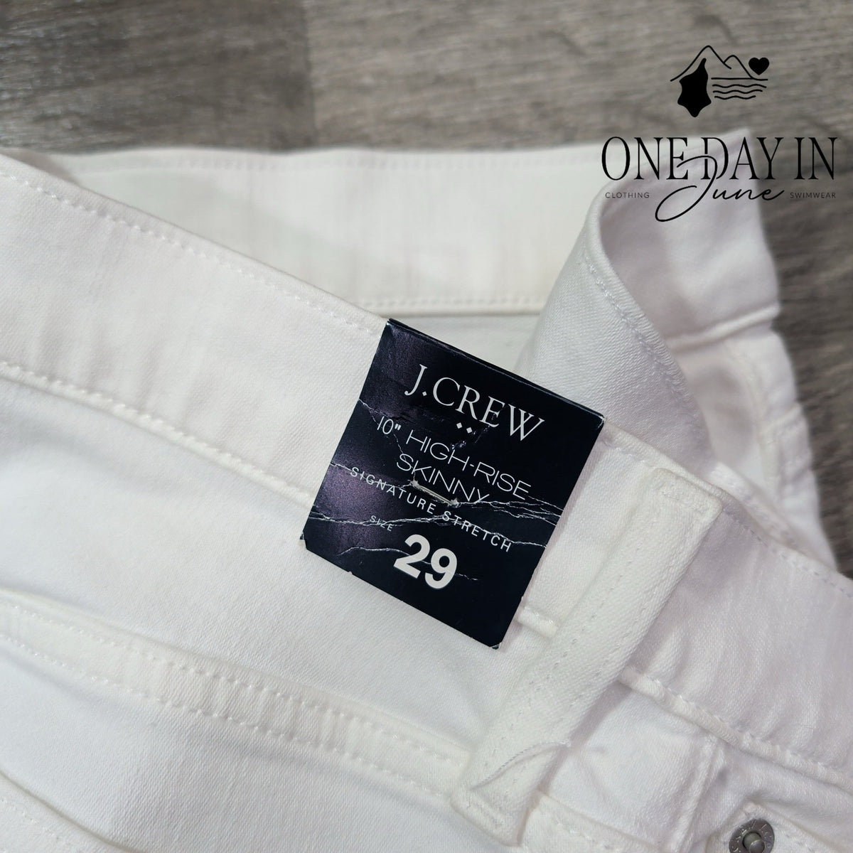 J.Crew High Rise Skinny White Jeans Signature Stretch NWT Size 8 (29)