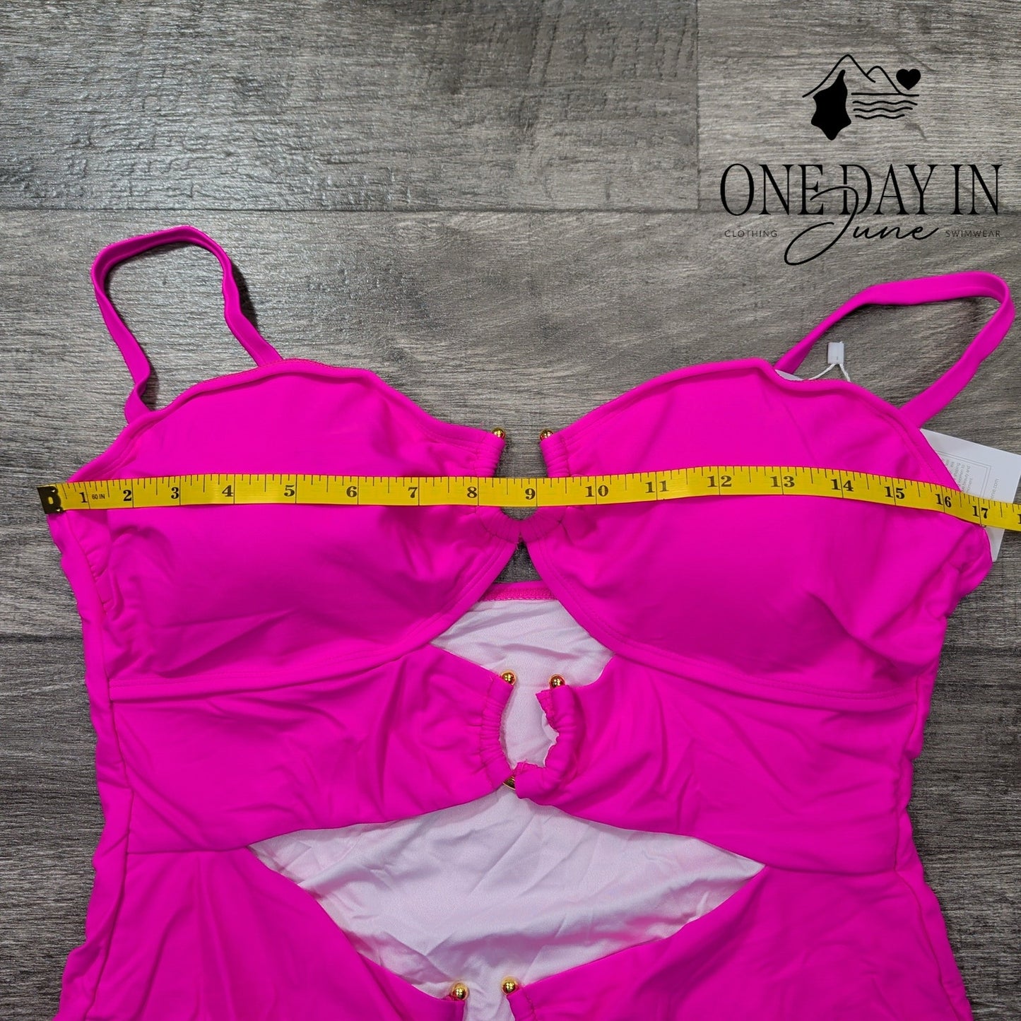 Eomenie Ring Front One Piece Swimsuit Size XL