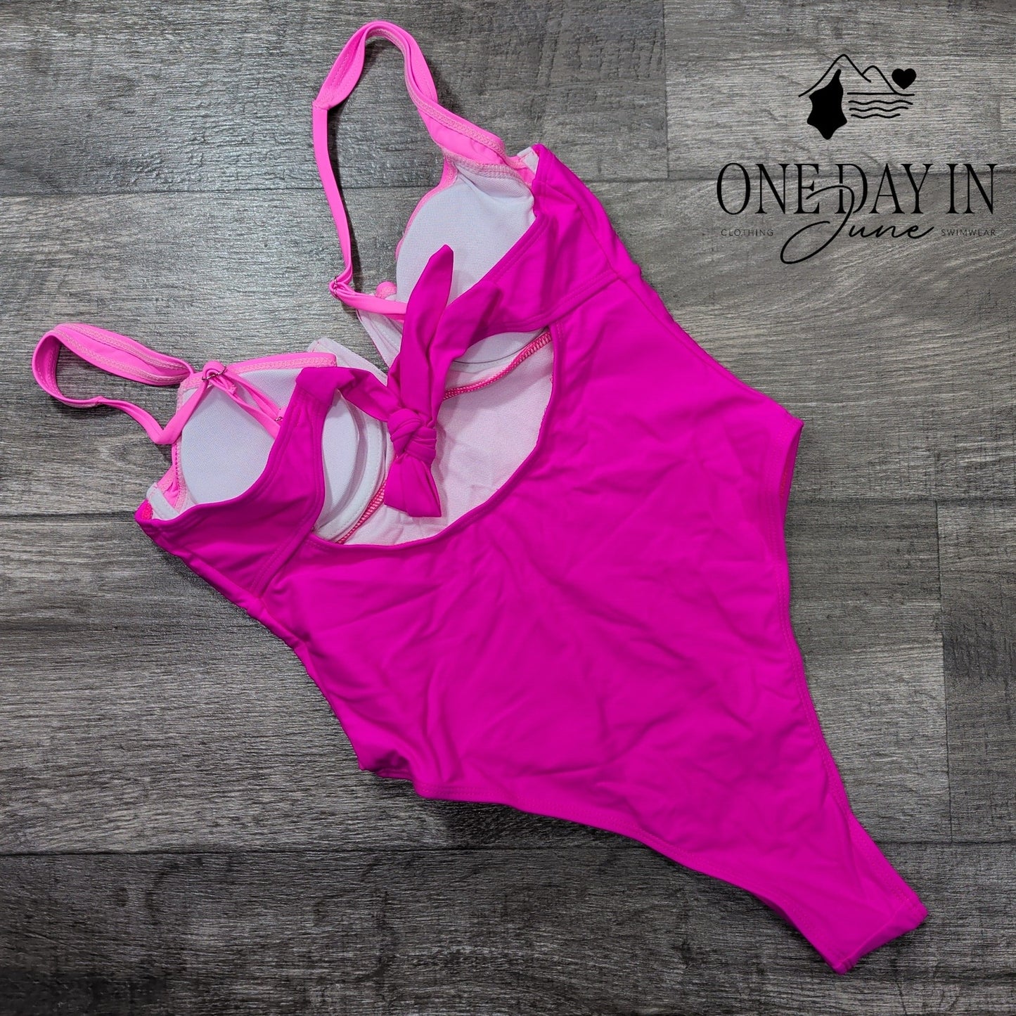 Charmo Tie Back Underwire Cheeky One Piece Swimsuit Size M