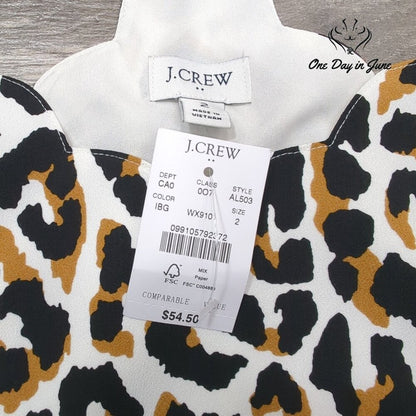 J. Crew Leopard Racerback Tank Top Size 2