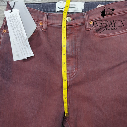 IRO Sehen High Rise Skinny Jeans Poppy Red Experience NWT $425 Size 10 (30)