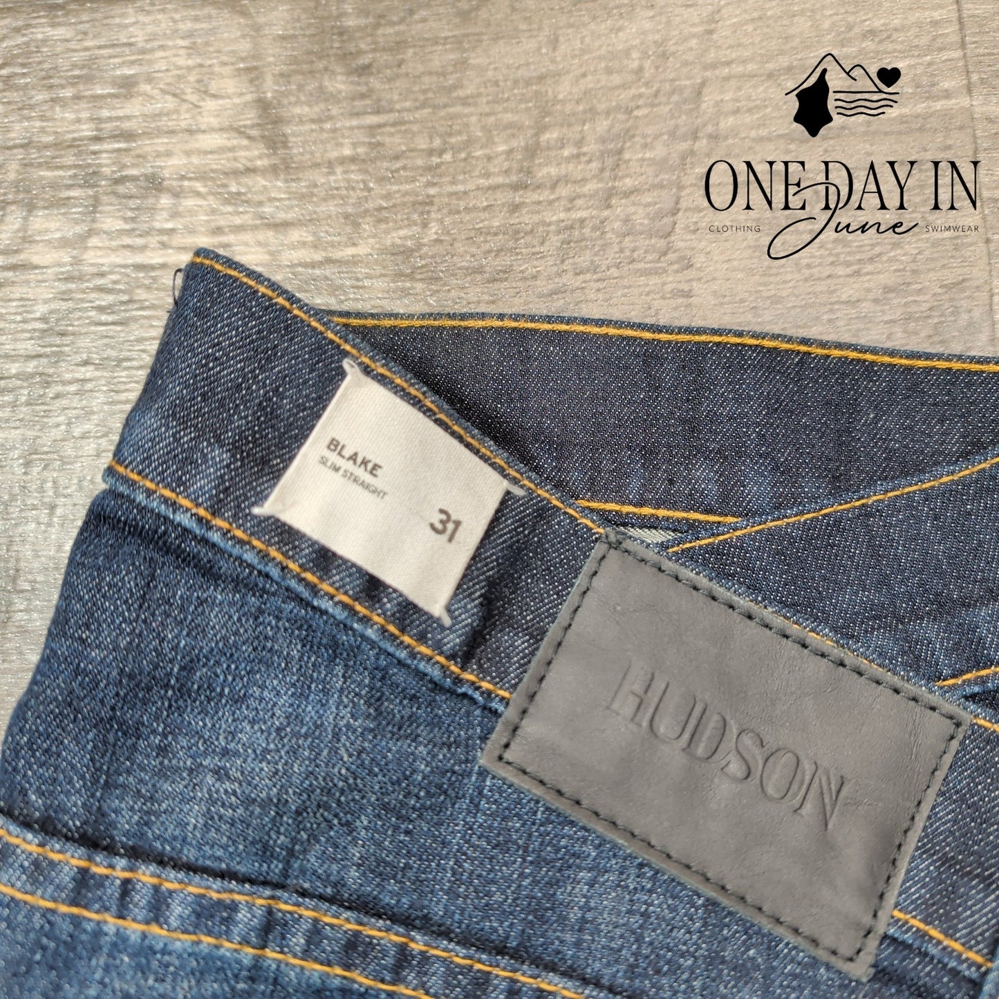 Hudson Blake Slim Straight Jeans Size 31X34